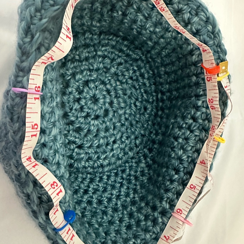 Handcrafted Blue Crochet Crossbody Bag